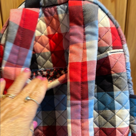 Vera Bradley Plaid Backpack - Red, Blue, Black - Picture 5 of 7